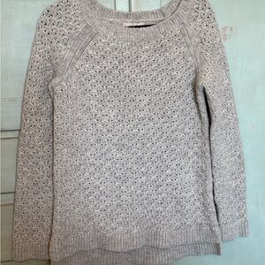 Banana Republic Textured Knit Sweater in Light Gray Made of Italian Yarn